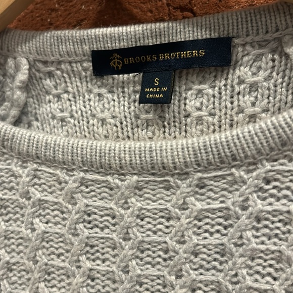 Brooks Brothers wool alpaca cable stitch sweater - Picture 2 of 4
